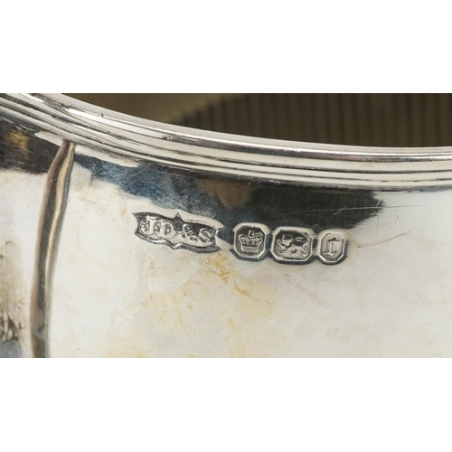 2696 - James Dixon & Sons Ltd, Victorian matched silver sugar bowl and milk jug, Sheffield 1895 and 1896, t... 