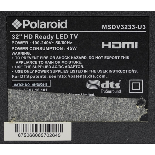 1171 - Polaroid 32 inch LED television model MSDV3233-U3