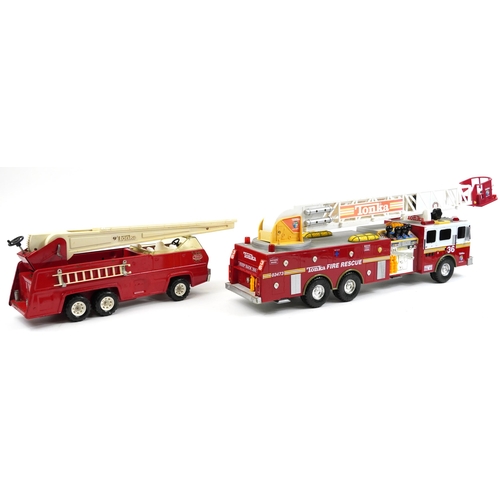 460 - Two large Tonka fire engine vehicles, the largest 84cm in length