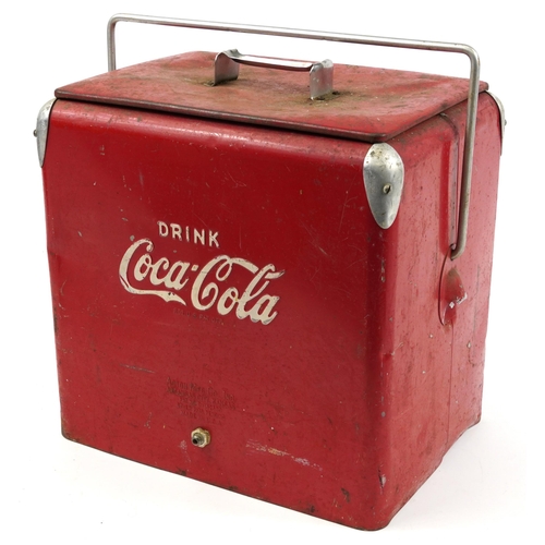 350 - Advertising Coca Cola ice cooler, 42cm high x 43cm wide