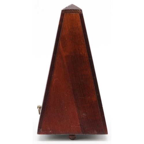 1259 - Wooden cased metronome made in Denmark, 22cm high