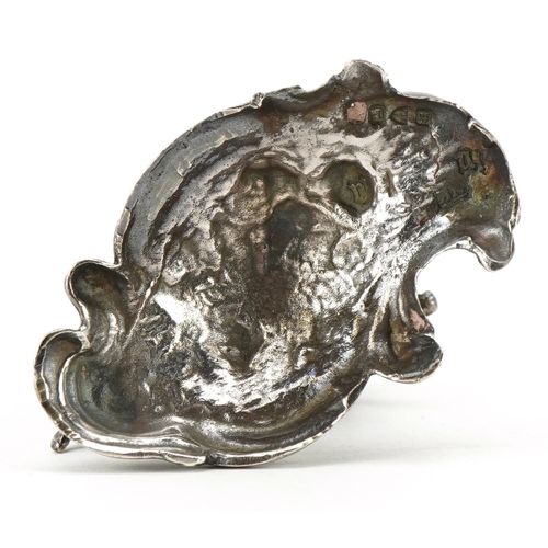 2774 - Victorian silver study of a Putti and rearing horse, Chester 1898, indistinct maker's mark, 5.0cm hi... 