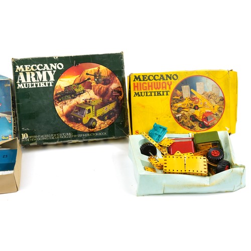 468 - Vintage toys with boxes including Computacar by Mettoy, Meccano Highway Multi Kit and Meccano Army M... 