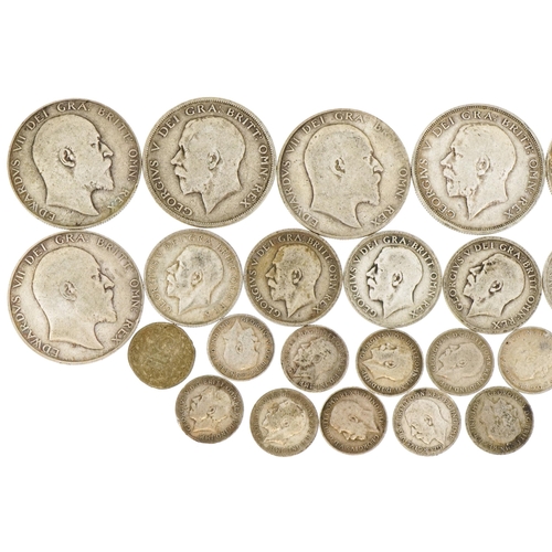 495 - British pre decimal pre 1947 coinage including half crowns and shillings, 148.0g