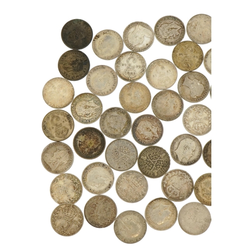 519 - British pre decimal pre 1947 thrupenny bits