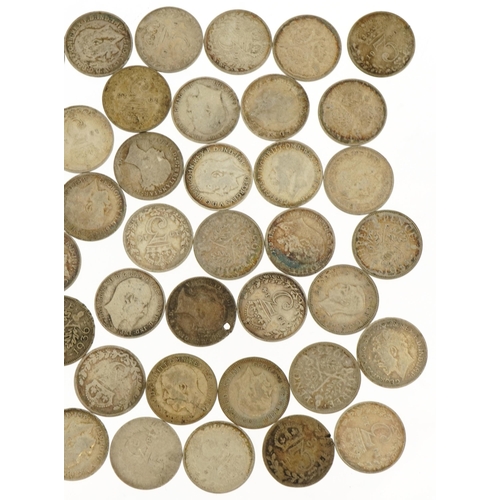 519 - British pre decimal pre 1947 thrupenny bits