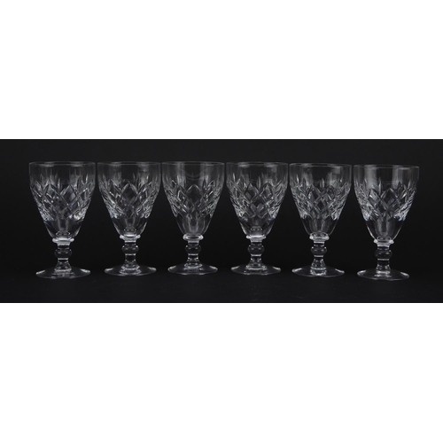 406 - Set of six Thomas Webb cut crystal glasses, 12cm high