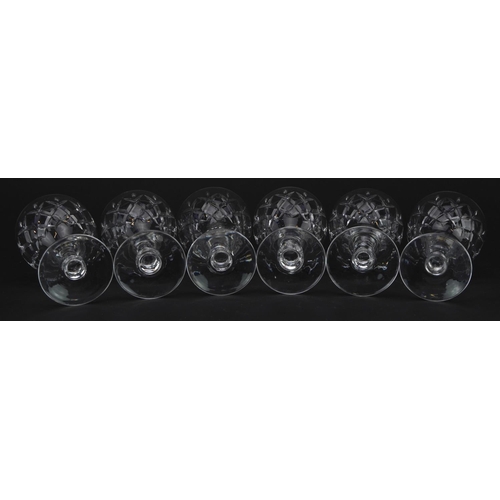 406 - Set of six Thomas Webb cut crystal glasses, 12cm high