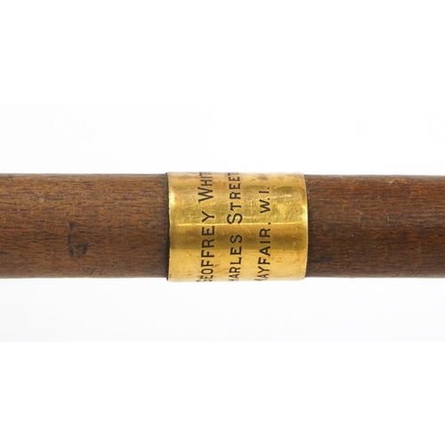 345 - Brigg of London, bookmaker's walking stick housing a pencil, 95cm in length