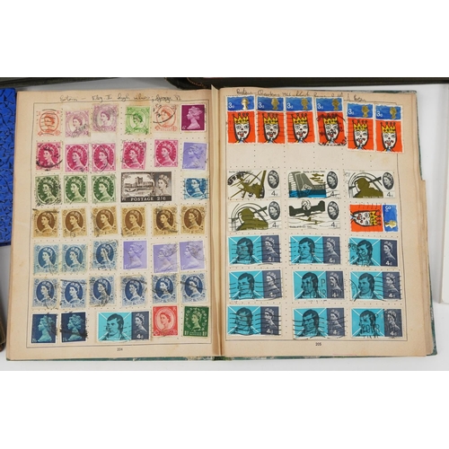 598 - Edwardian and later postcards and ephemera including world stamps arranged in an album, autographs a... 