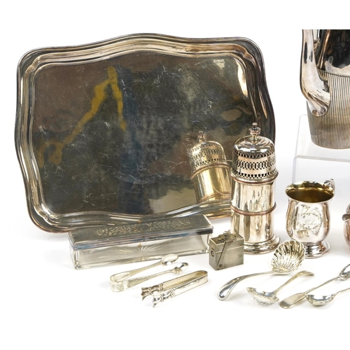 1228 - Victorian and later silverplate including teapots, coffee pot, large sifter and cruet