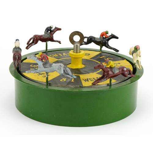 455 - Vintage horseracing The Victory Race and Game with instructions, 23cm in diameter