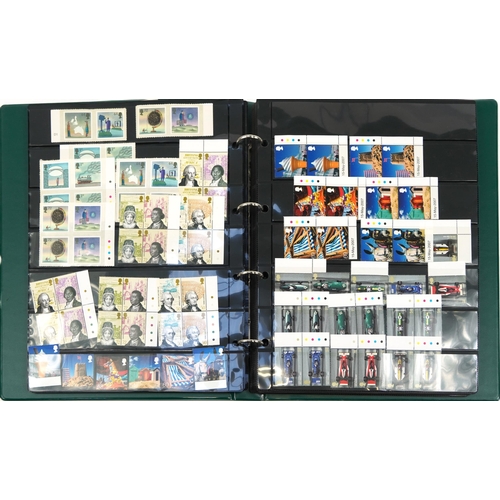 576 - Three albums of predominantly British mint unused stamps, various denominations and genres including... 