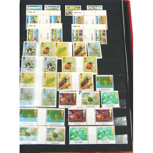 576 - Three albums of predominantly British mint unused stamps, various denominations and genres including... 