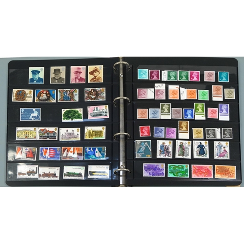 576 - Three albums of predominantly British mint unused stamps, various denominations and genres including... 