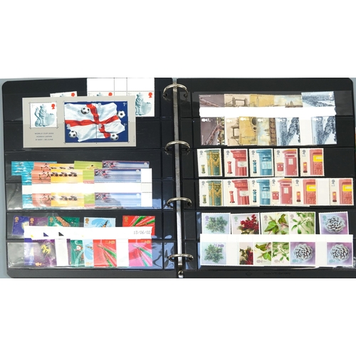 575 - Five albums of predominantly British mint unused stamps, various denominations and genres, some bloc... 