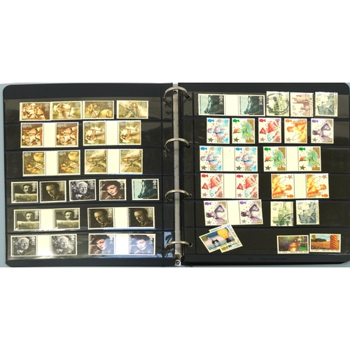 575 - Five albums of predominantly British mint unused stamps, various denominations and genres, some bloc... 