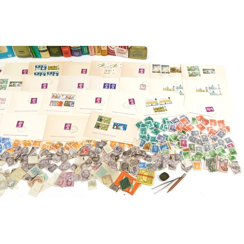 599 - Philatelic collecting reference books, stamp album and various collecting accessories