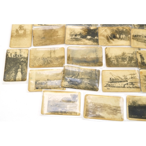 570 - German military interest black and white photographic postcards including examples titled Explosion ... 