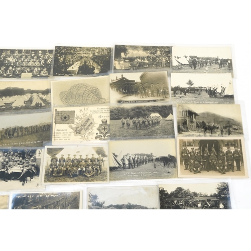 569 - British and French military interest photographic postcards including examples titled Lincoln Imperi... 