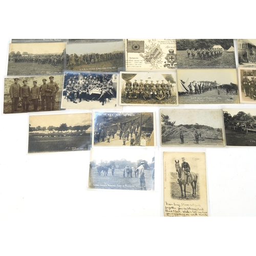 569 - British and French military interest photographic postcards including examples titled Lincoln Imperi... 