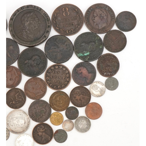 520 - 18th century and later British and world coinage including George IV 1824 shilling, Queen Victoria 1... 