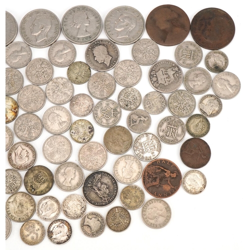 492 - Victorian and later British coinage including half crowns and sixpences, 280.0g