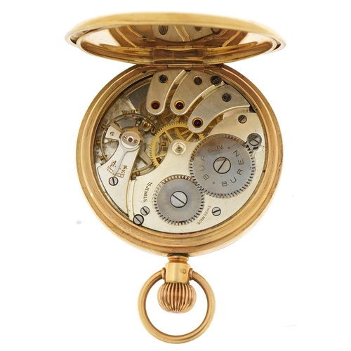 2007 - Buren, gentlemen's Buren 9ct gold open face pocket watch with subsidiary dial, the case numbered 562... 