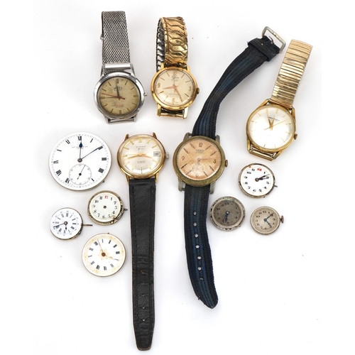 2653 - Vintage and later wristwatches, pocket watches and movements including Fero, Strad and Mapex