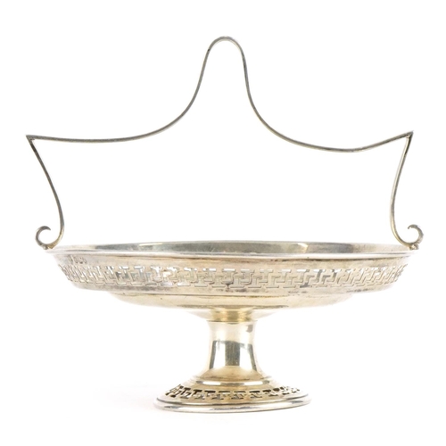 2676 - Fenton Brothers Ltd, Edwardian silver pedestal bonbon dish with pierced rim, Sheffield 1907, 15.5cm ... 