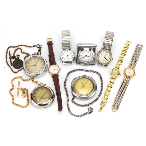 2654 - Vintage and later ladies and gentlemen's wristwatches and pocket watches including Sekonda, Ingersol... 