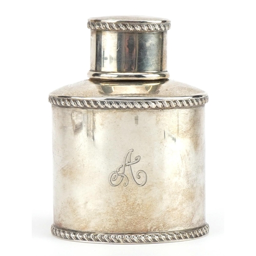 2663 - Frederick Augustus Burridge, Victorian silver tea caddy, London 1898, 10.0cm high, 135.8g