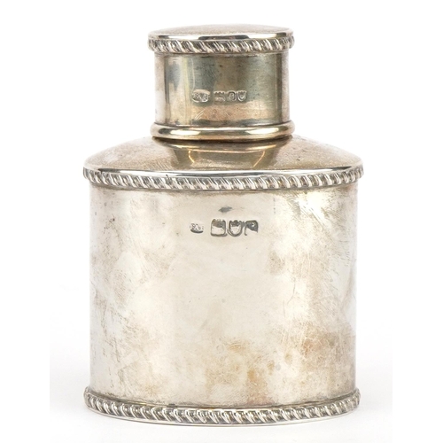 2663 - Frederick Augustus Burridge, Victorian silver tea caddy, London 1898, 10.0cm high, 135.8g