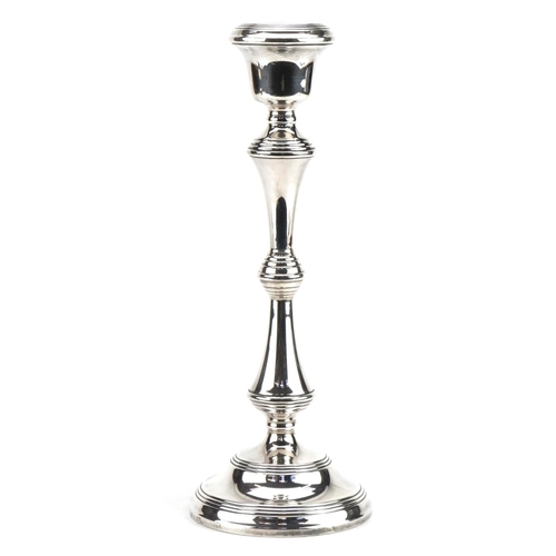 2679 - W I Broadway & Co, large Elizabeth II silver candlestick, Birmingham 1964, 31cm high, 827.2g