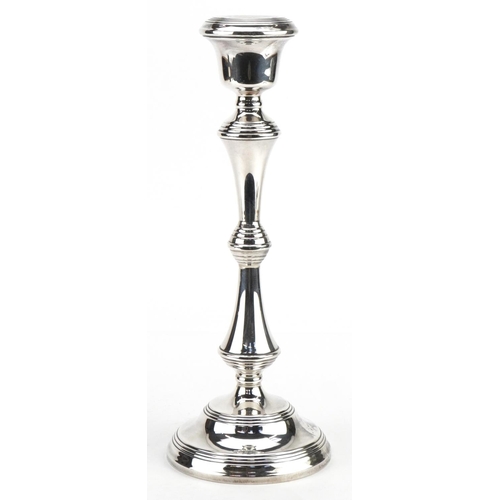 2679 - W I Broadway & Co, large Elizabeth II silver candlestick, Birmingham 1964, 31cm high, 827.2g