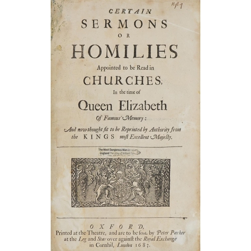 623 - Certain Sermons or Homilies Appointed to be Read in Churches in the Time of Queen Elizabeth, 17th ce... 