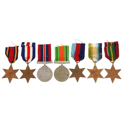 657 - Seven British military World War II medals including stars