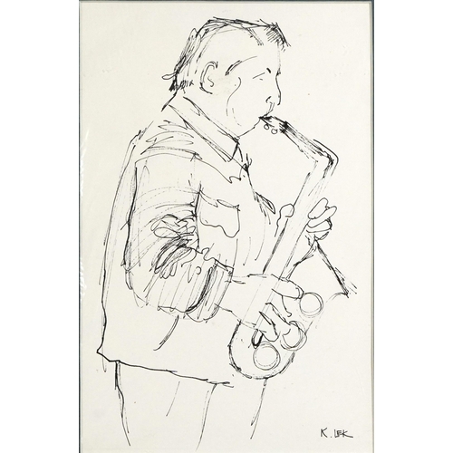 1420 - Karel Lek - Jazz musicians playing instruments including Colin Higginson and Alun Davies, five Welsh... 