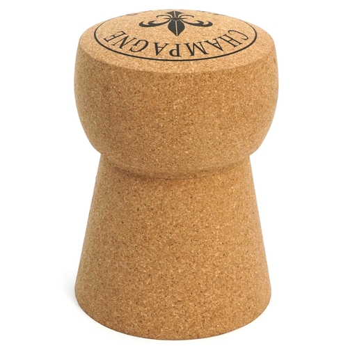 1021 - Champagne cork design stool, 48cm high