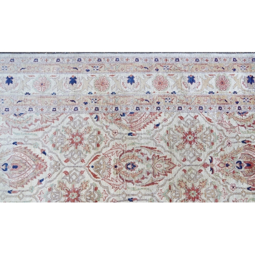 1031 - Rectangular Ziegler carpet having and allover floral design with corresponding borders, 355cm x 255c... 