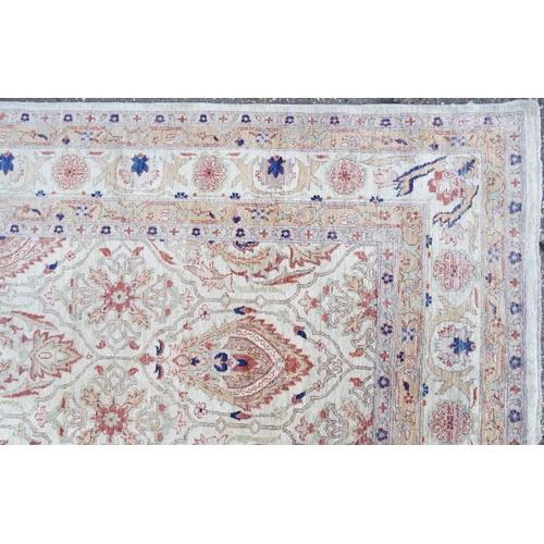 1031 - Rectangular Ziegler carpet having and allover floral design with corresponding borders, 355cm x 255c... 