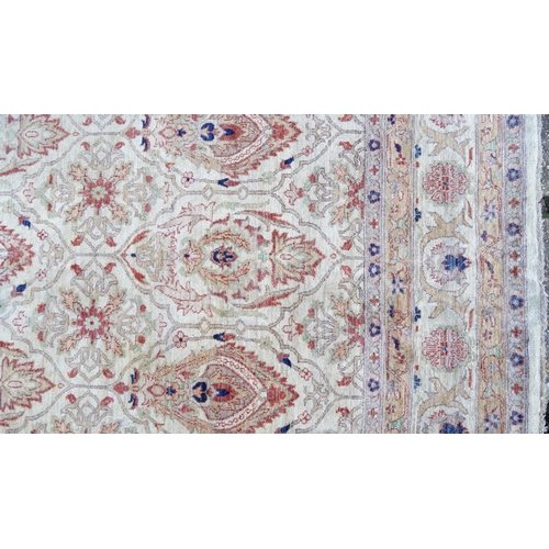 1031 - Rectangular Ziegler carpet having and allover floral design with corresponding borders, 355cm x 255c... 