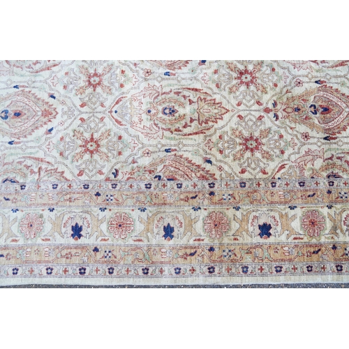 1031 - Rectangular Ziegler carpet having and allover floral design with corresponding borders, 355cm x 255c... 