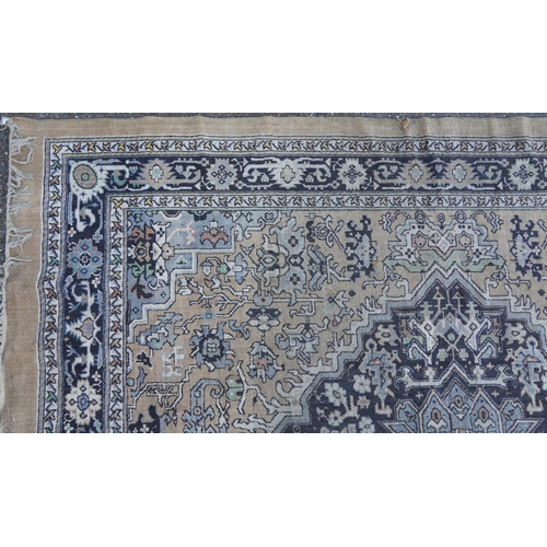 1085 - Rectangular Persian carpet having an allover floral design onto a brown ground, 310cm x 265cm