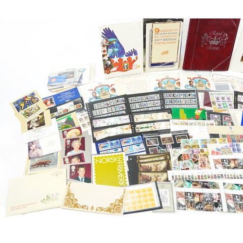 596 - Predominantly British mint unused stamps including booklets and Royal Mint presentation packs, predo... 