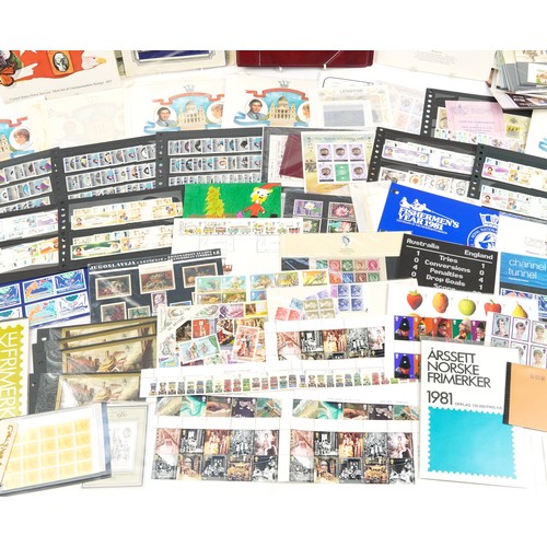 596 - Predominantly British mint unused stamps including booklets and Royal Mint presentation packs, predo... 