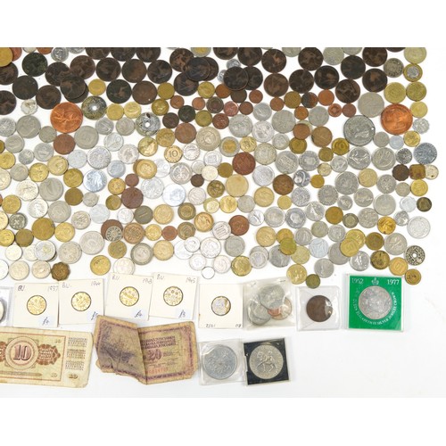 566 - 19th century and later British and world coinage and banknotes including pennies