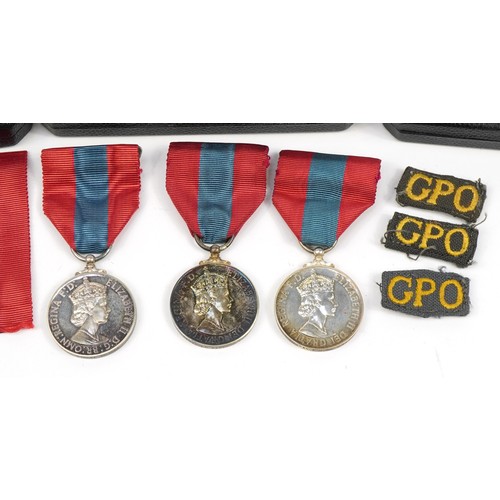 663 - Three British military Imperial Service medals with cases awarded to Alfred Samuel Quance, Reginald ... 