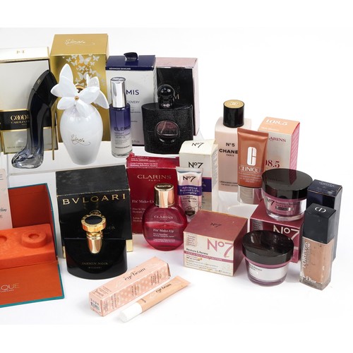 443 - Ladies toiletries and perfumes including Bvlgari Jasmin Noir, Yves Saint Laurent Black Opium, Elemis... 