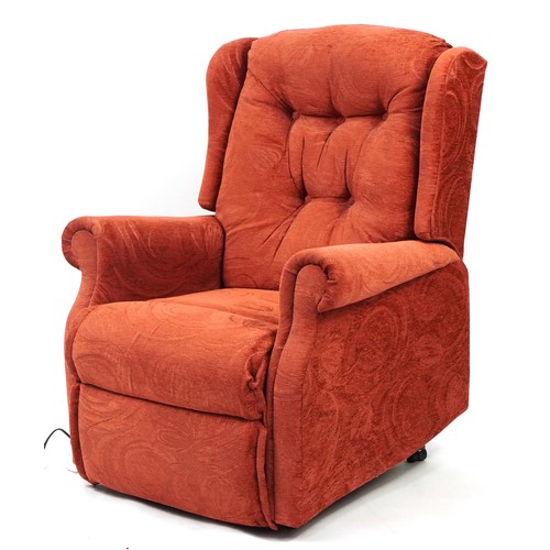 1060A - Sherborne red upholstered electric riser recliner armchair